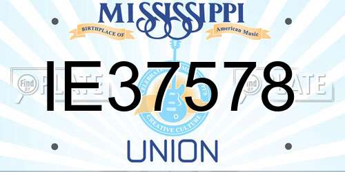 IE37578 Mississippi License Plate