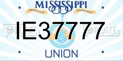 IE37777 Mississippi License Plate