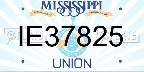 IE37825 Mississippi License Plate
