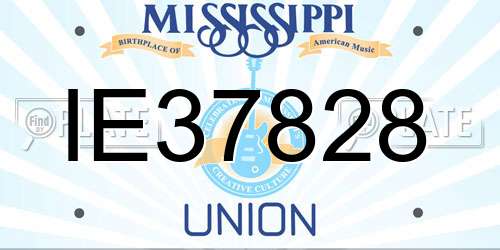 IE37828 Mississippi License Plate