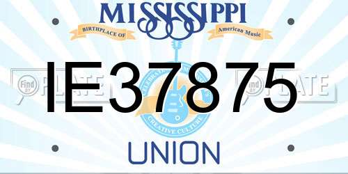 IE37875 Mississippi License Plate