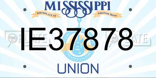 IE37878 Mississippi License Plate