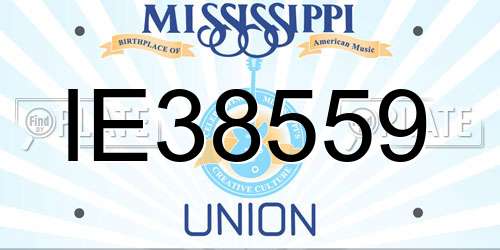 IE38559 Mississippi License Plate