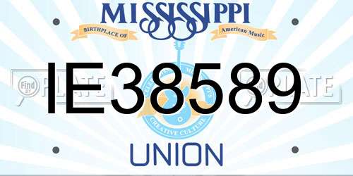 IE38589 Mississippi License Plate