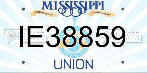 IE38859 Mississippi License Plate