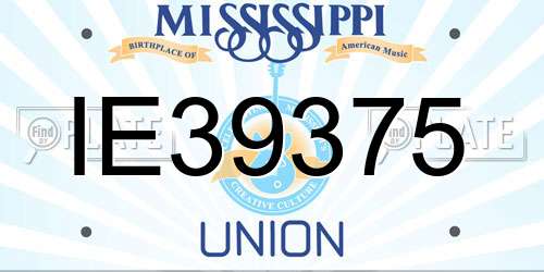 IE39375 Mississippi License Plate