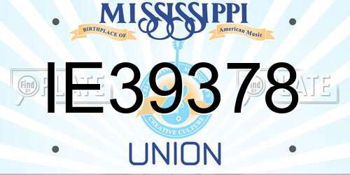 IE39378 Mississippi License Plate