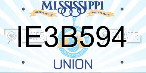 IE3B594 Mississippi License Plate