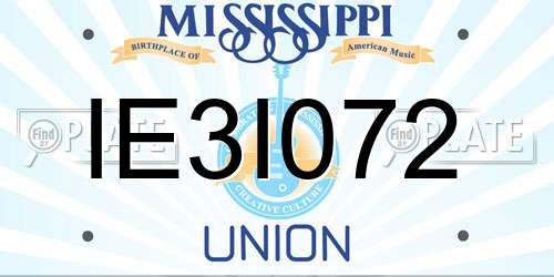 IE3I072 Mississippi License Plate
