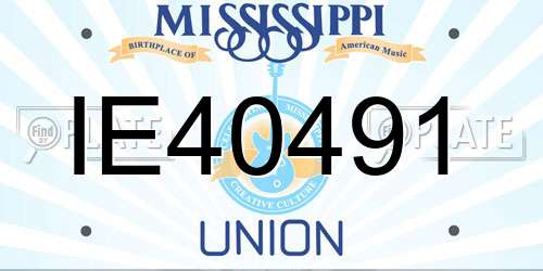 IE40491 Mississippi License Plate