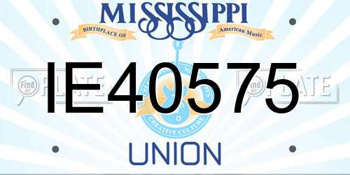 IE40575 Mississippi License Plate