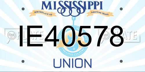 IE40578 Mississippi License Plate