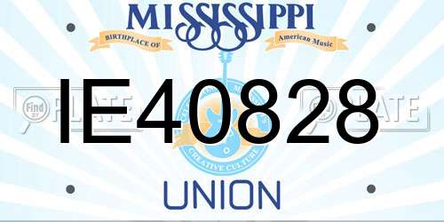 IE40828 Mississippi License Plate