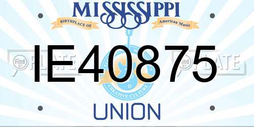 IE40875 Mississippi License Plate