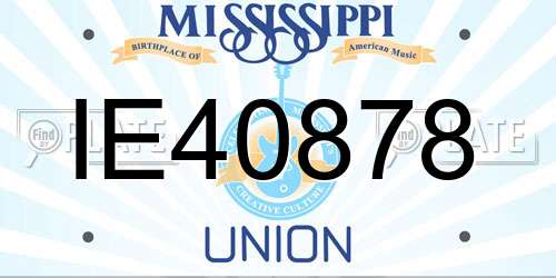 IE40878 Mississippi License Plate