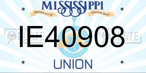 IE40908 Mississippi License Plate