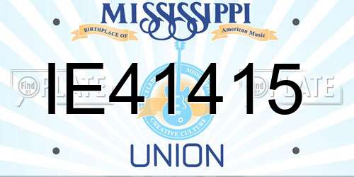 IE41415 Mississippi License Plate