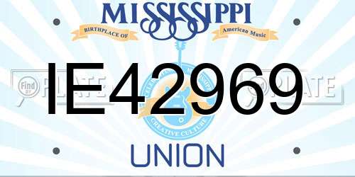IE42969 Mississippi License Plate