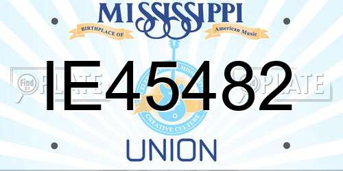 IE45482 Mississippi License Plate