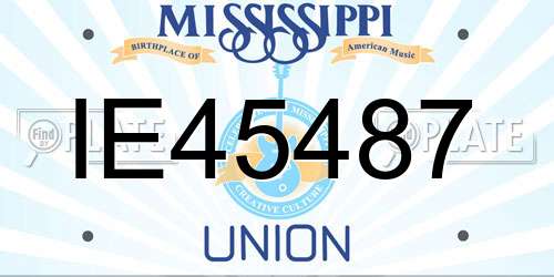 IE45487 Mississippi License Plate