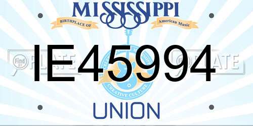 IE45994 Mississippi License Plate