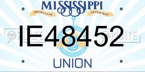 IE48452 Mississippi License Plate