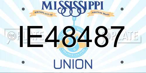 IE48487 Mississippi License Plate
