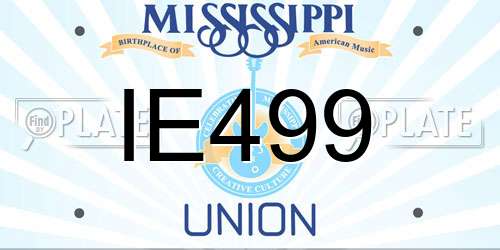 IE499 Mississippi License Plate