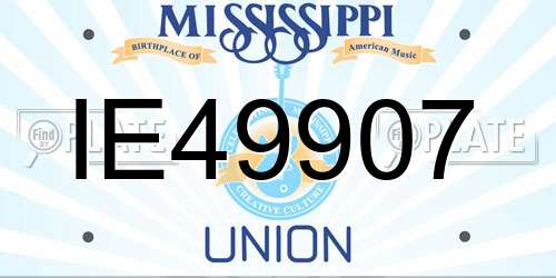 IE49907 Mississippi License Plate