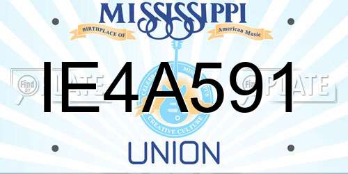 IE4A591 Mississippi License Plate
