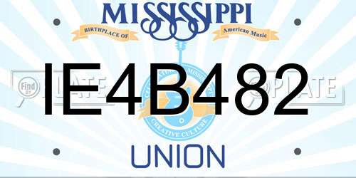 IE4B482 Mississippi License Plate