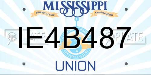 IE4B487 Mississippi License Plate