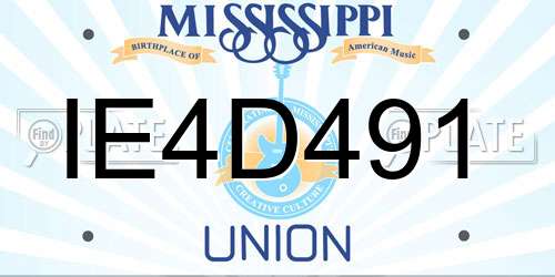 IE4D491 Mississippi License Plate