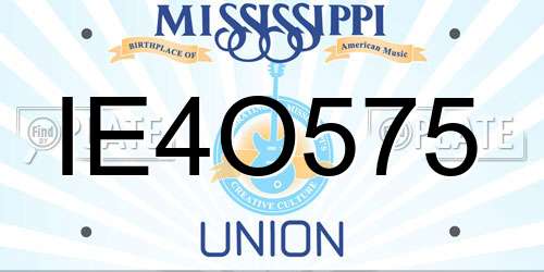 IE4O575 Mississippi License Plate
