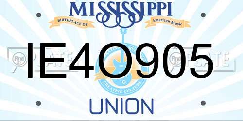 IE4O905 Mississippi License Plate