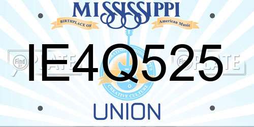 IE4Q525 Mississippi License Plate