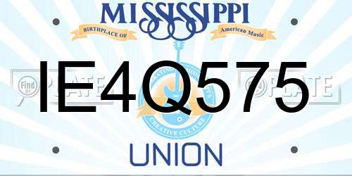 IE4Q575 Mississippi License Plate