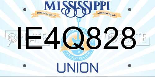 IE4Q828 Mississippi License Plate