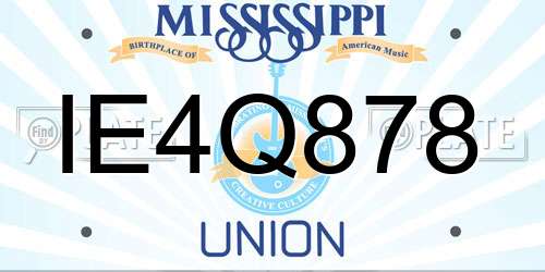 IE4Q878 Mississippi License Plate