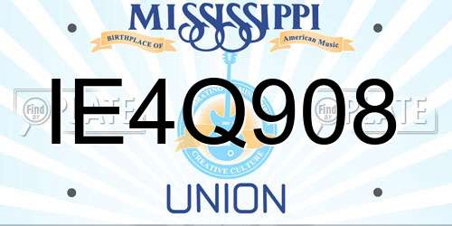 IE4Q908 Mississippi License Plate