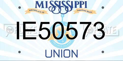 IE50573 Mississippi License Plate