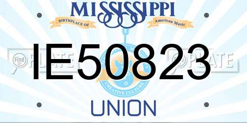 IE50823 Mississippi License Plate