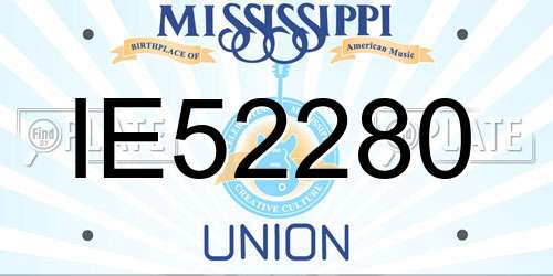 IE52280 Mississippi License Plate