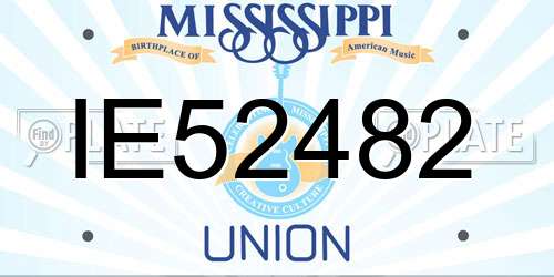 IE52482 Mississippi License Plate