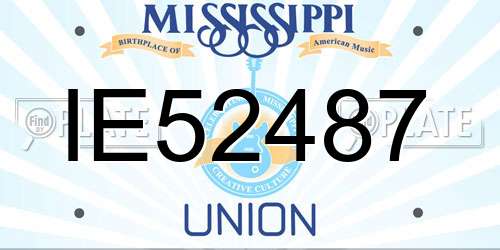 IE52487 Mississippi License Plate