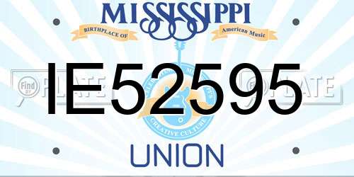 IE52595 Mississippi License Plate