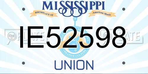 IE52598 Mississippi License Plate
