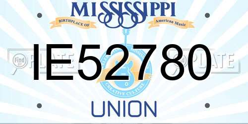 IE52780 Mississippi License Plate