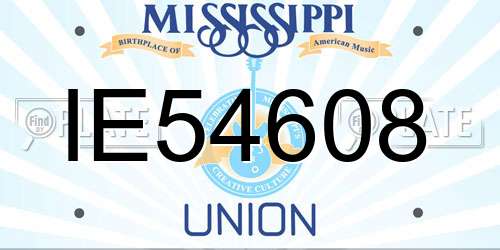 IE54608 Mississippi License Plate