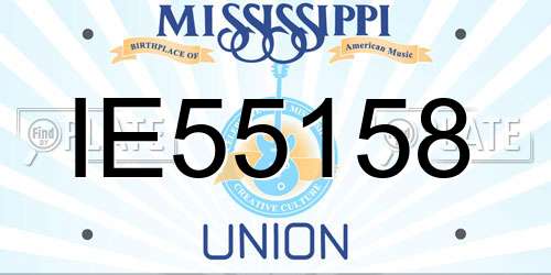 IE55158 Mississippi License Plate